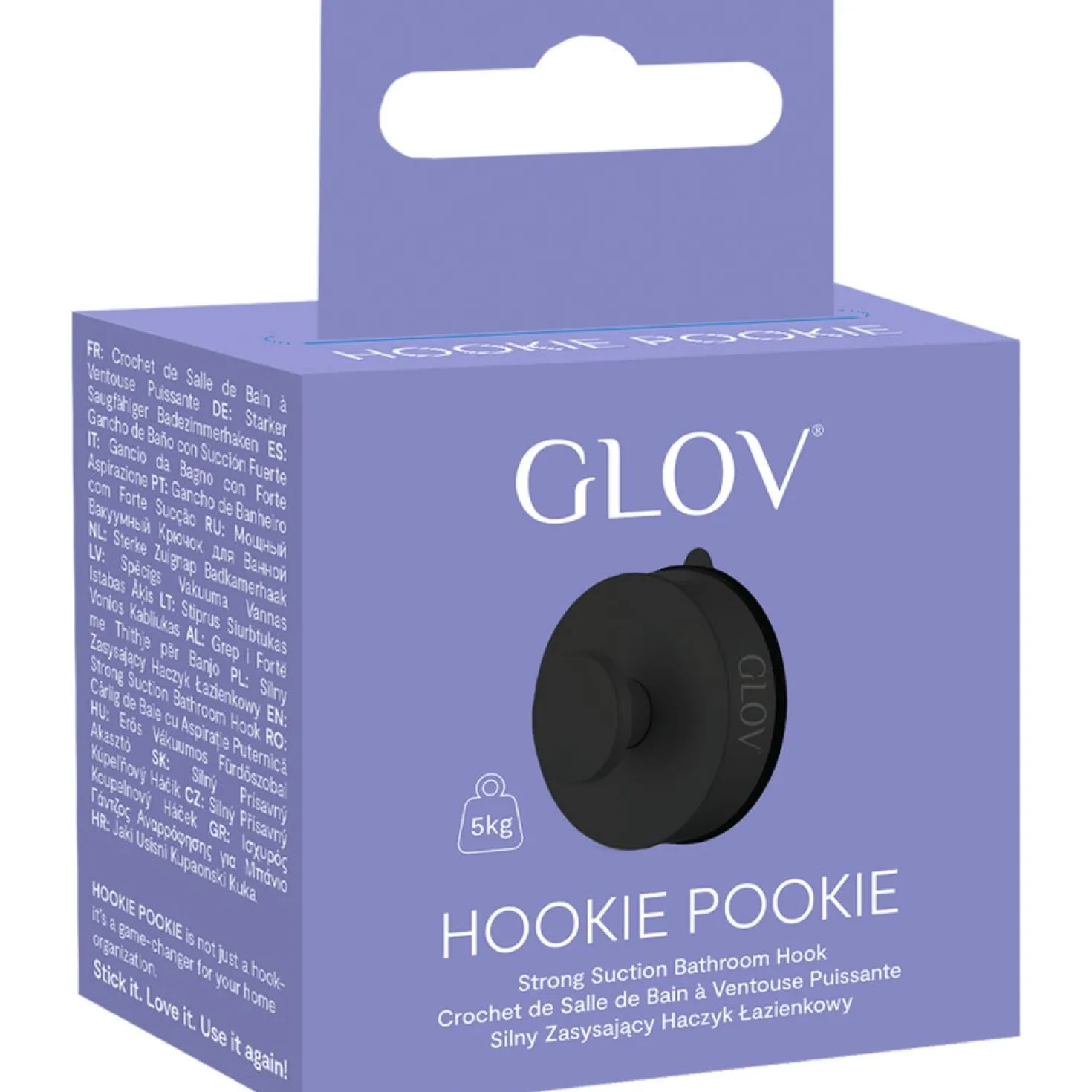 Hookie Pookie Strong Suction Bathroom Hook, White