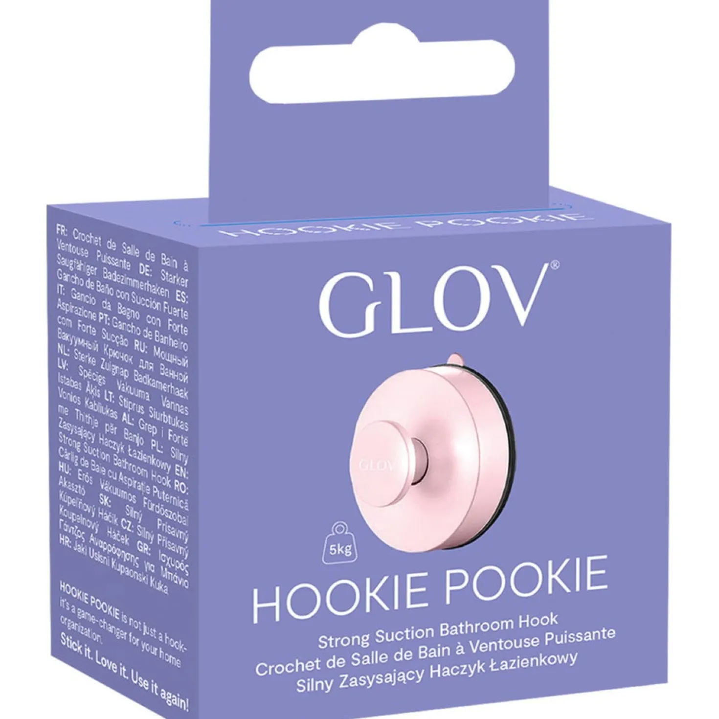 Hookie Pookie Strong Suction Bathroom Hook, White