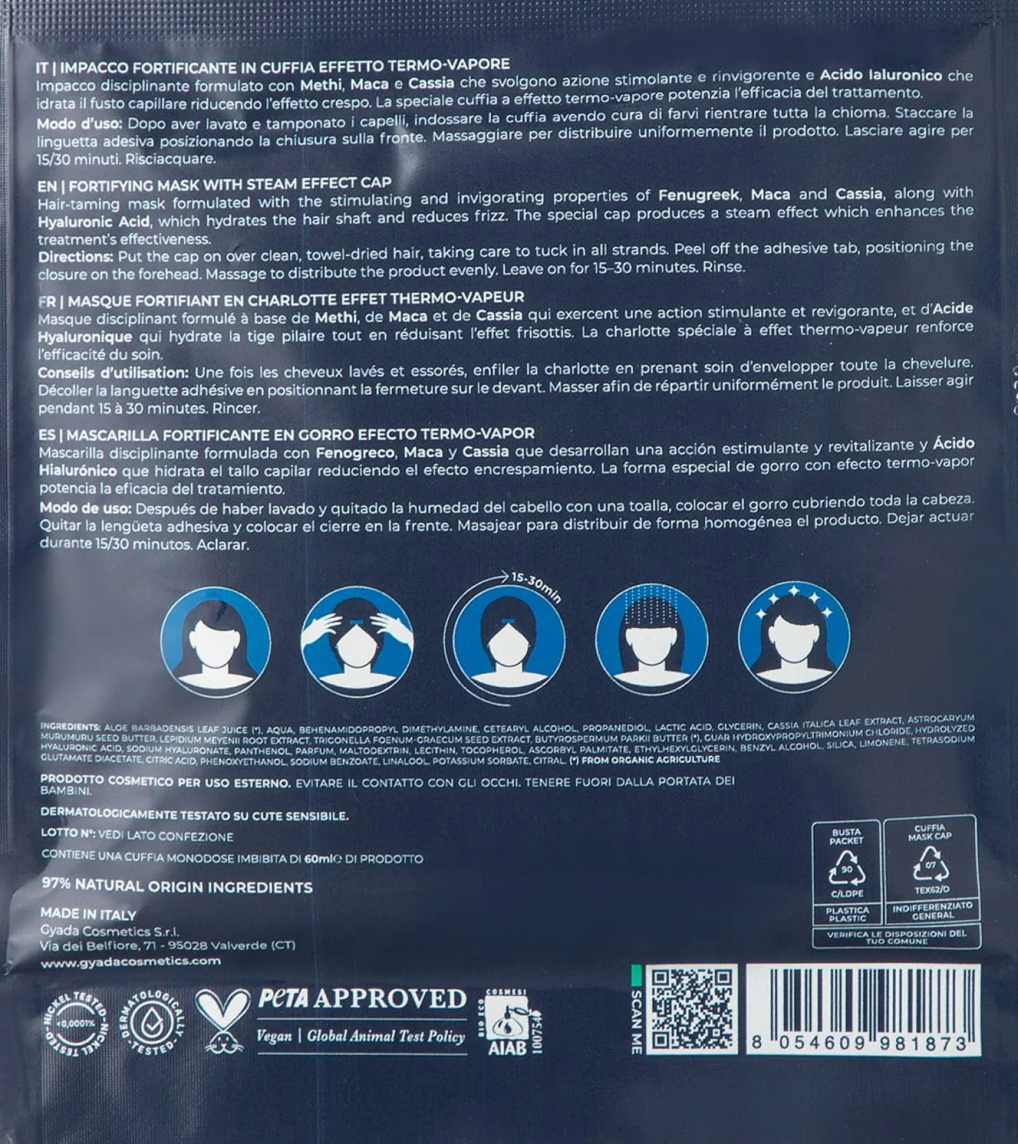 Hyalurvedic Impacco Ayurvedico in Tessuto Fortificante, 60 ml