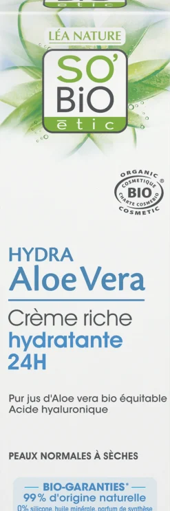 Hydra Aloe Vera - Crema Giorno Ricca 24 ore, 50 ml