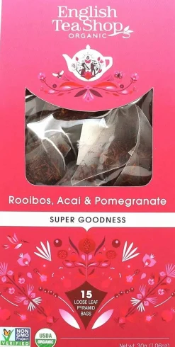 Infuso Bio Rooibos, Acai e Melograno, 15 bustine piramidali (30 g)