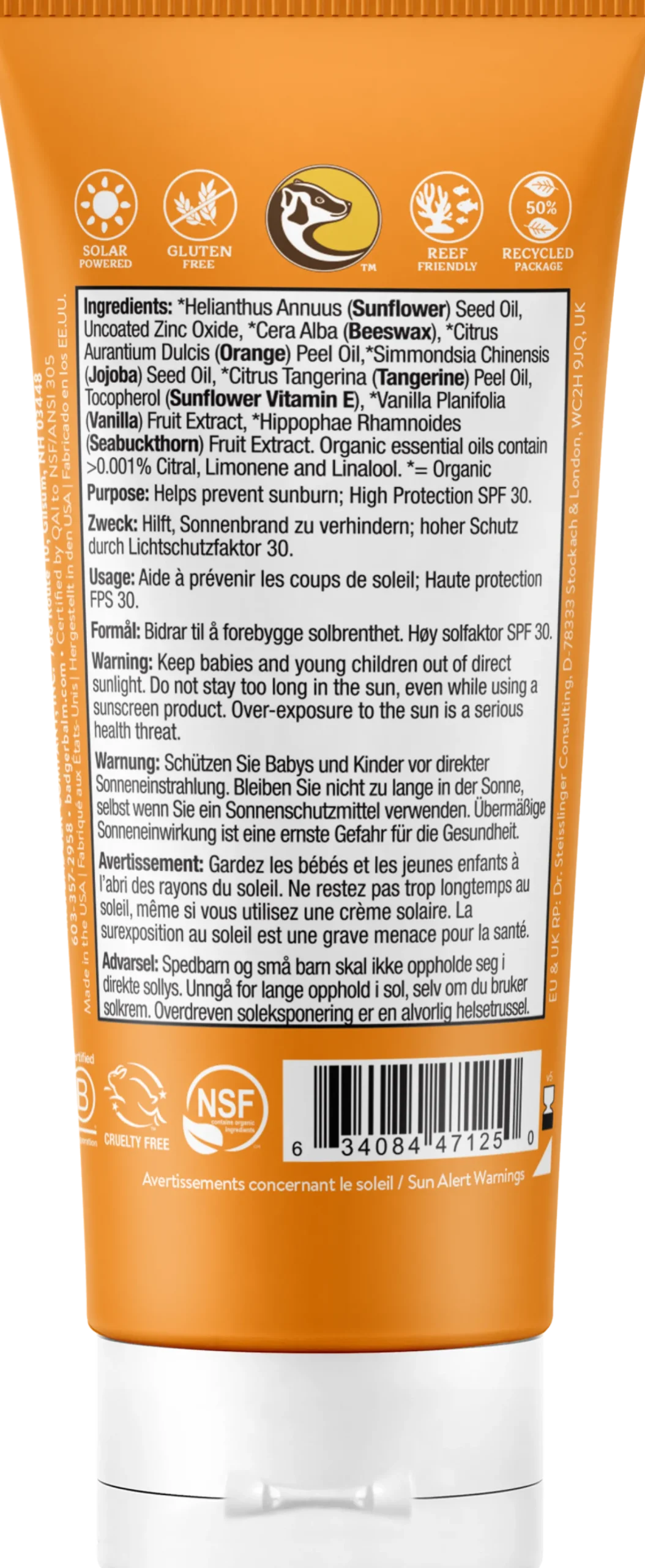 Kids Clear Zinc Sunscreen SPF 30, 87 ml