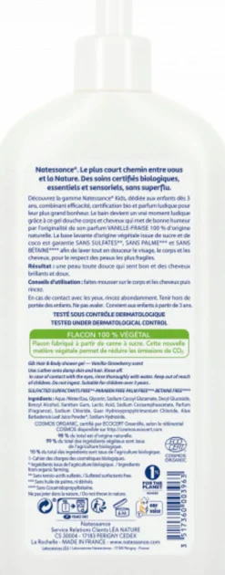 Kids - Gel Doccia Shampoo 2in1 Vaniglia e Fragola, 500 ml