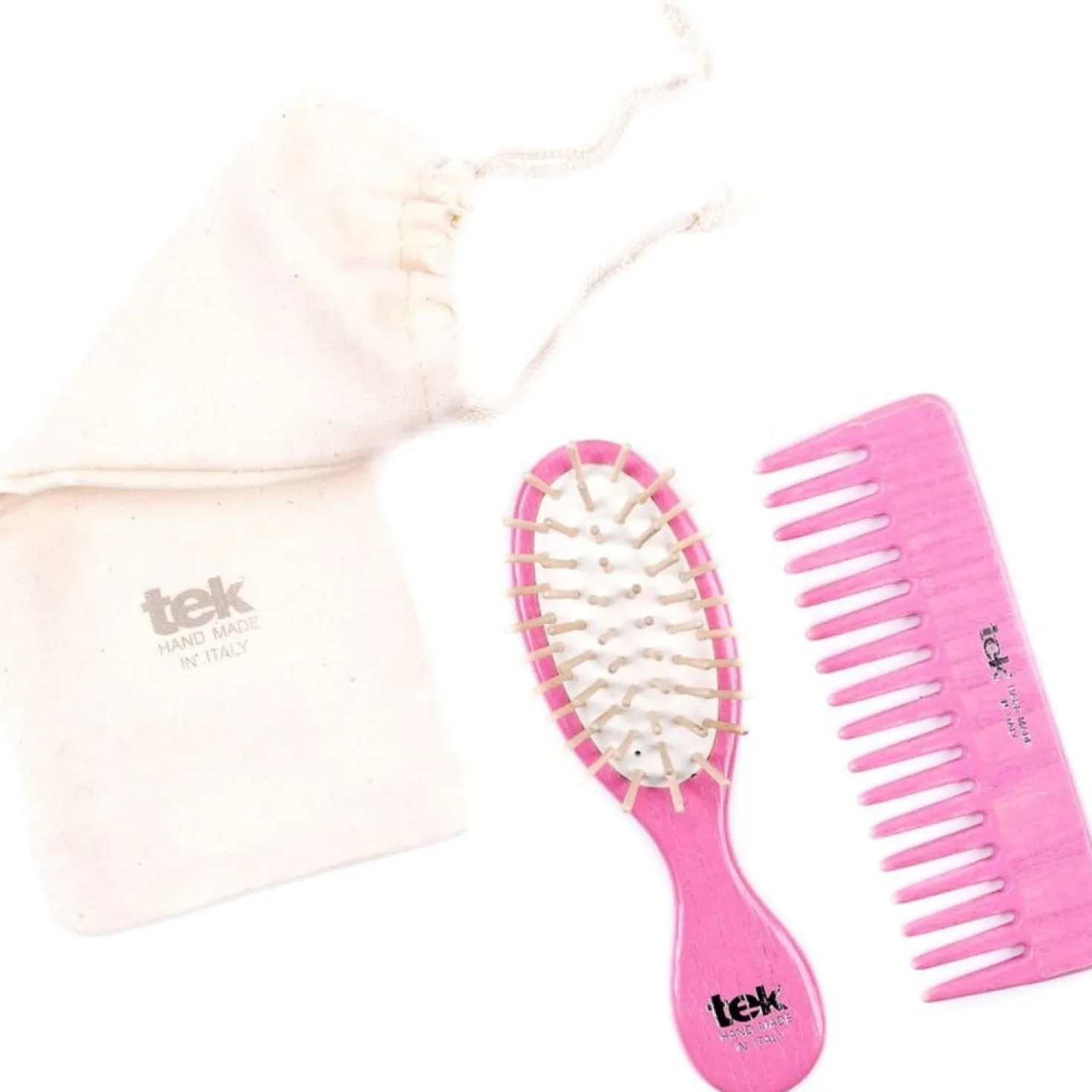 Kit da Borsetta con Custodia in Cotone, Rossi