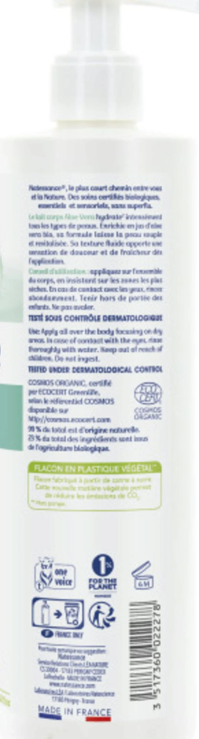 Latte Corpo all'Aloe Vera, 400 ml