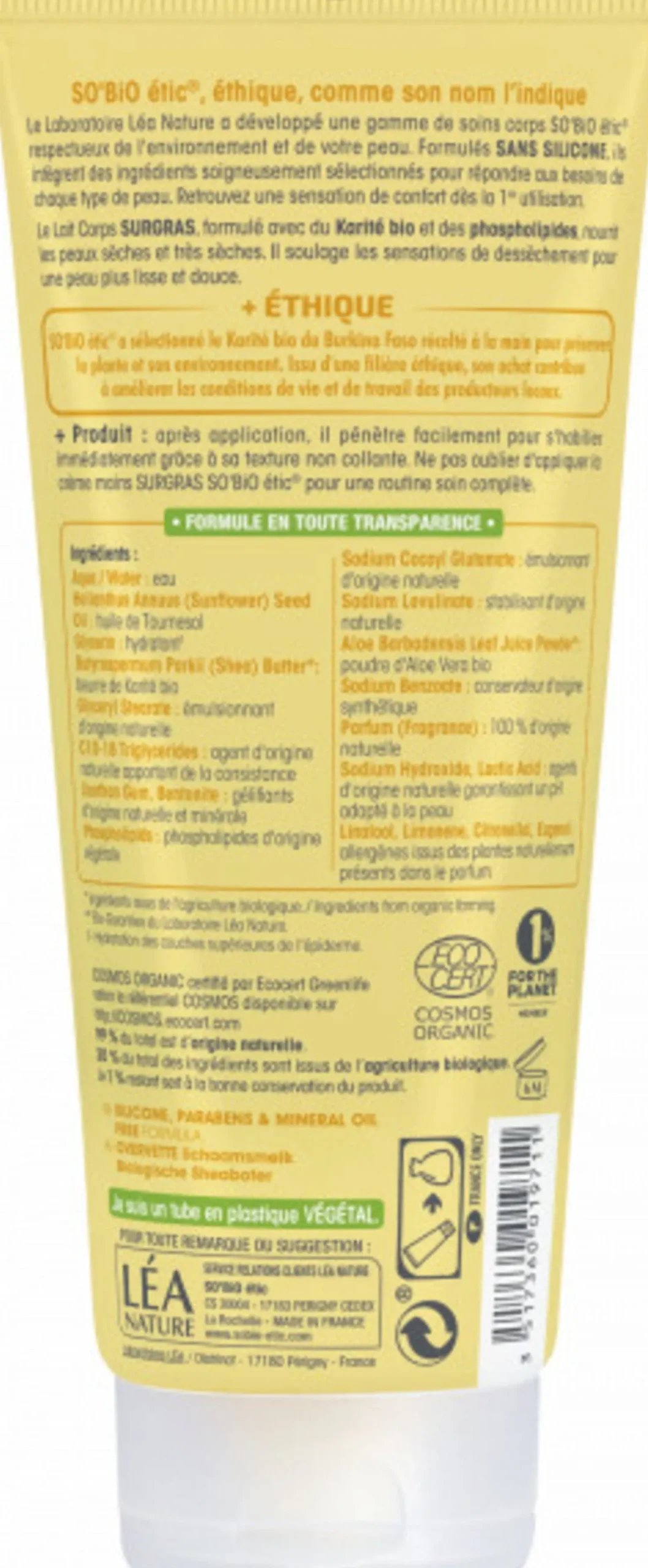 Latte Corpo Idratante al Burro di Karité Bio, 200 ml