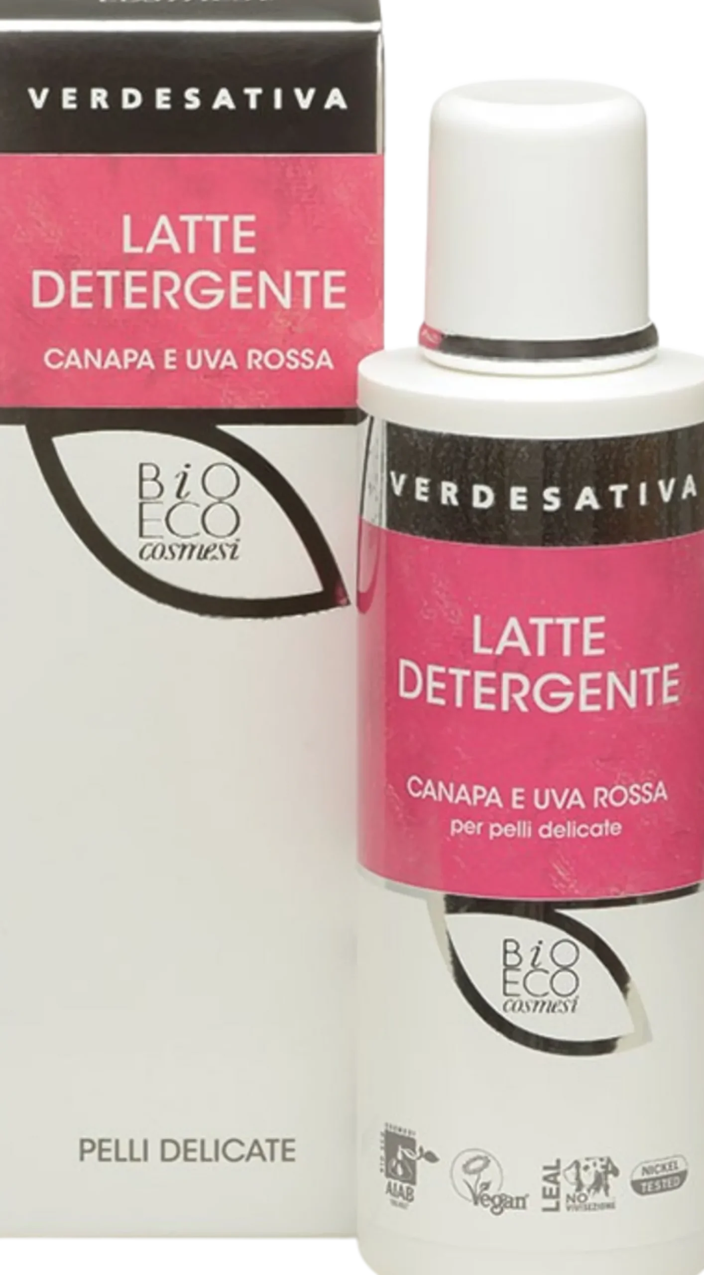 Latte Detergente Canapa e Uva Rossa, 200 ml