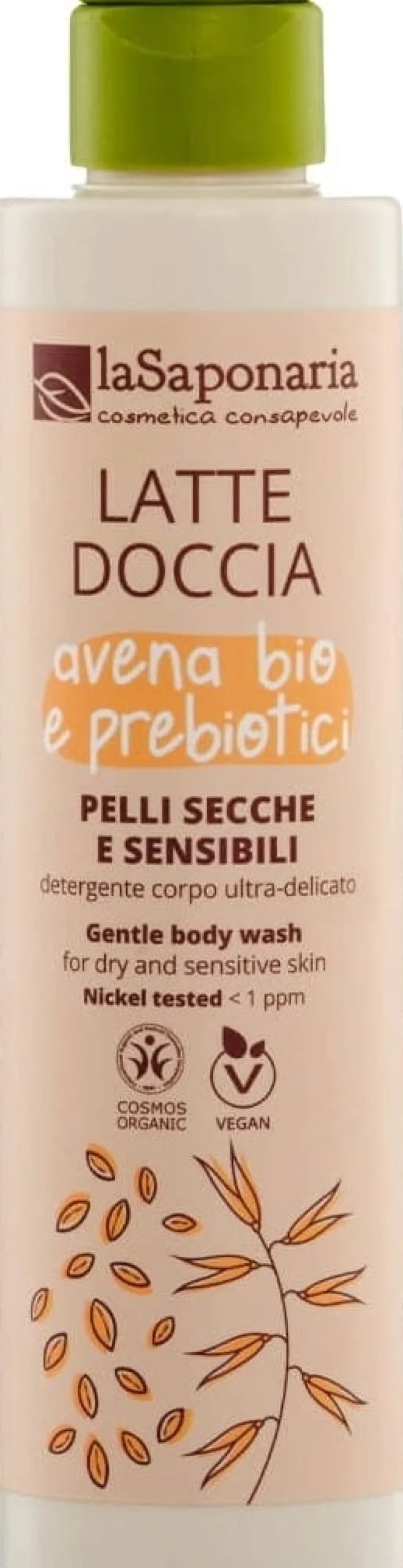 Latte Doccia Avena Bio e Prebiotici, 200 ml