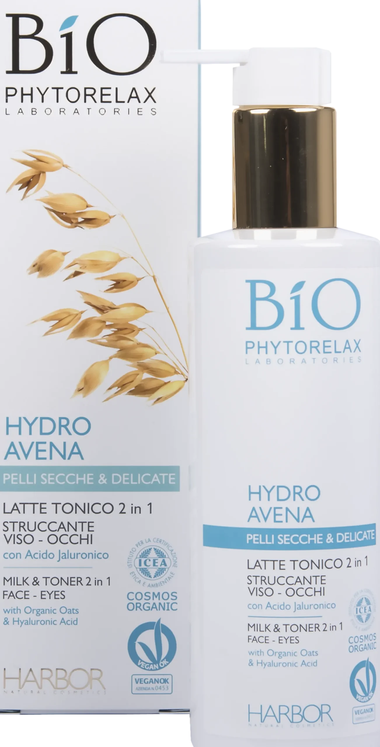 Latte Tonico 2in1 Struccante Viso-Occhi - Hydro Avena, 200 ml