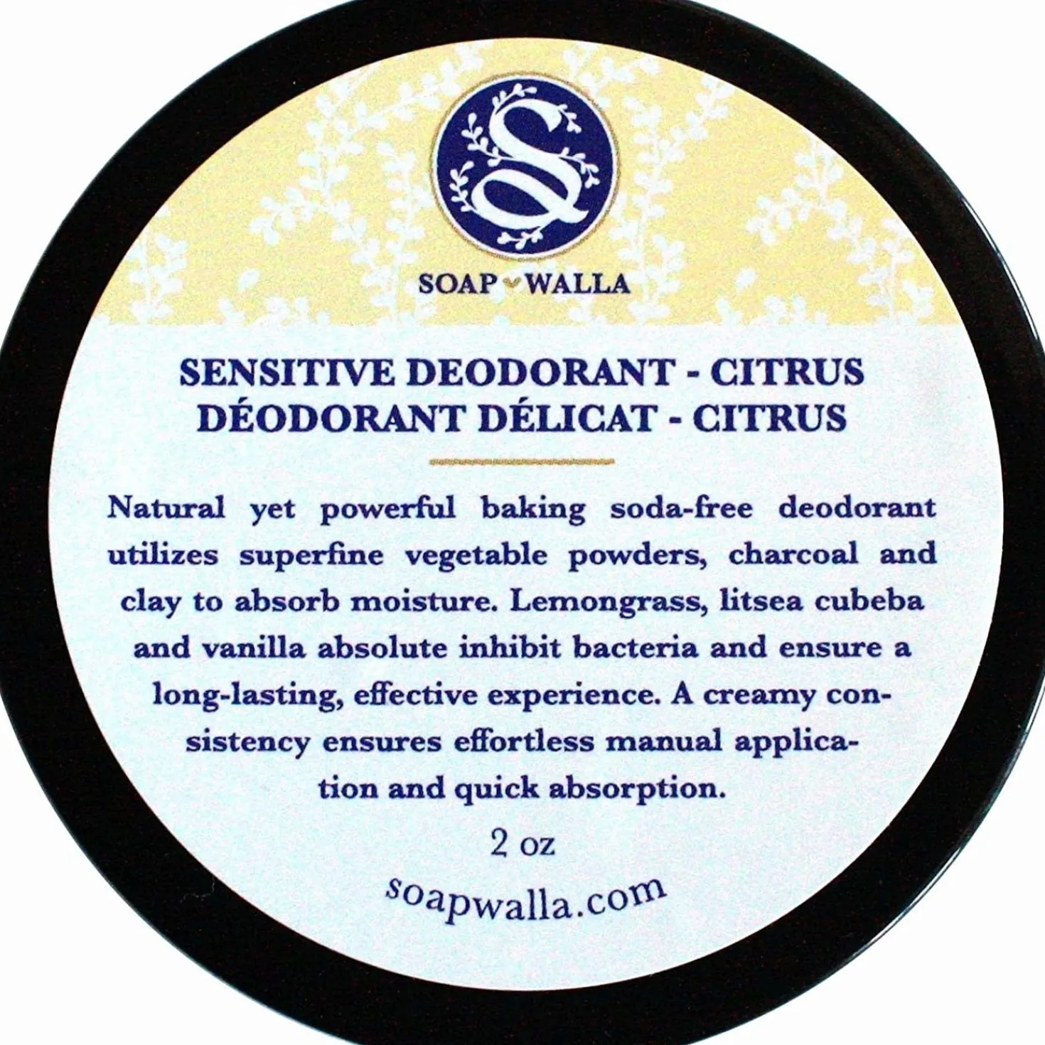Lavender Mint Deodorant Cream Sensitive, Citrus (56,60 g)