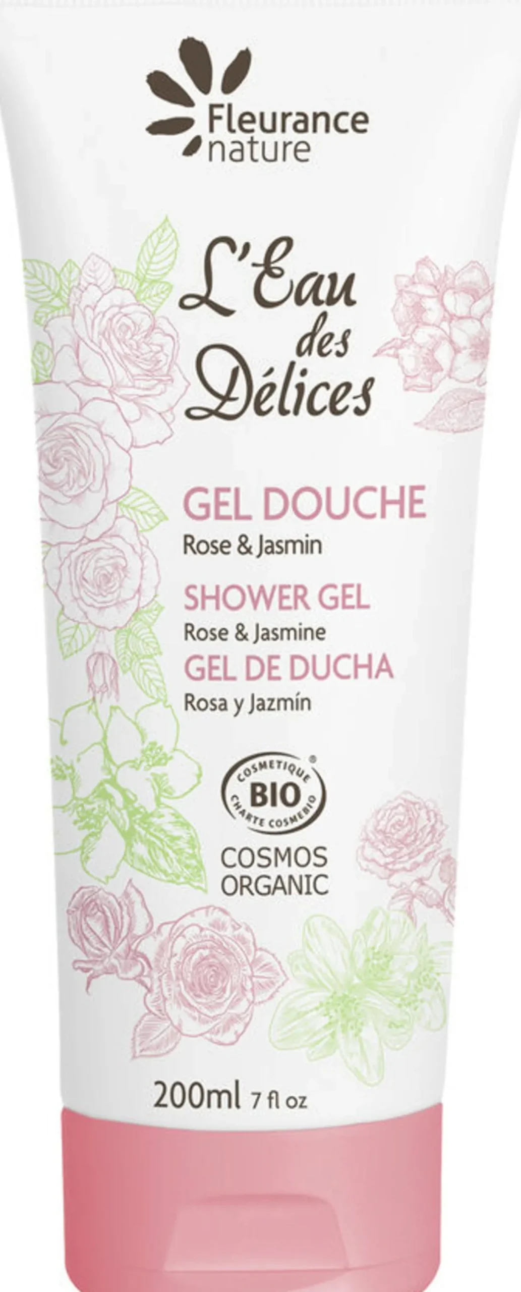 L'Eau des Délices Shower Gel Rose & Jasmin, 200 ml