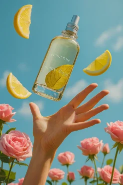 Lemon & Rose Organic Fresh Fragrance, 200 ml