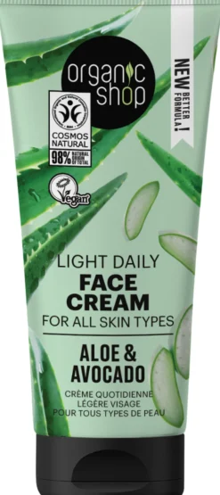Light Daily Face Cream Aloe & Avocado, 50 ml