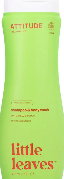 little leaves Shampoo & Body Wash Watermelon & Coco, 473 ml