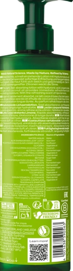 Lozione Corpo Idratante all'Aloe Vera e Acido Ialuronico, 400 ml