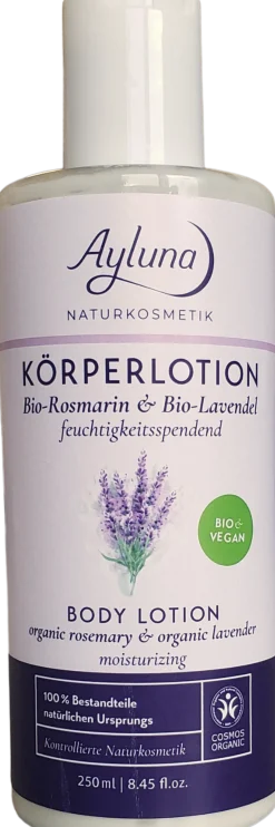 Lozione Corpo Rosmarino Bio e Lavanda Bio, 250 ml