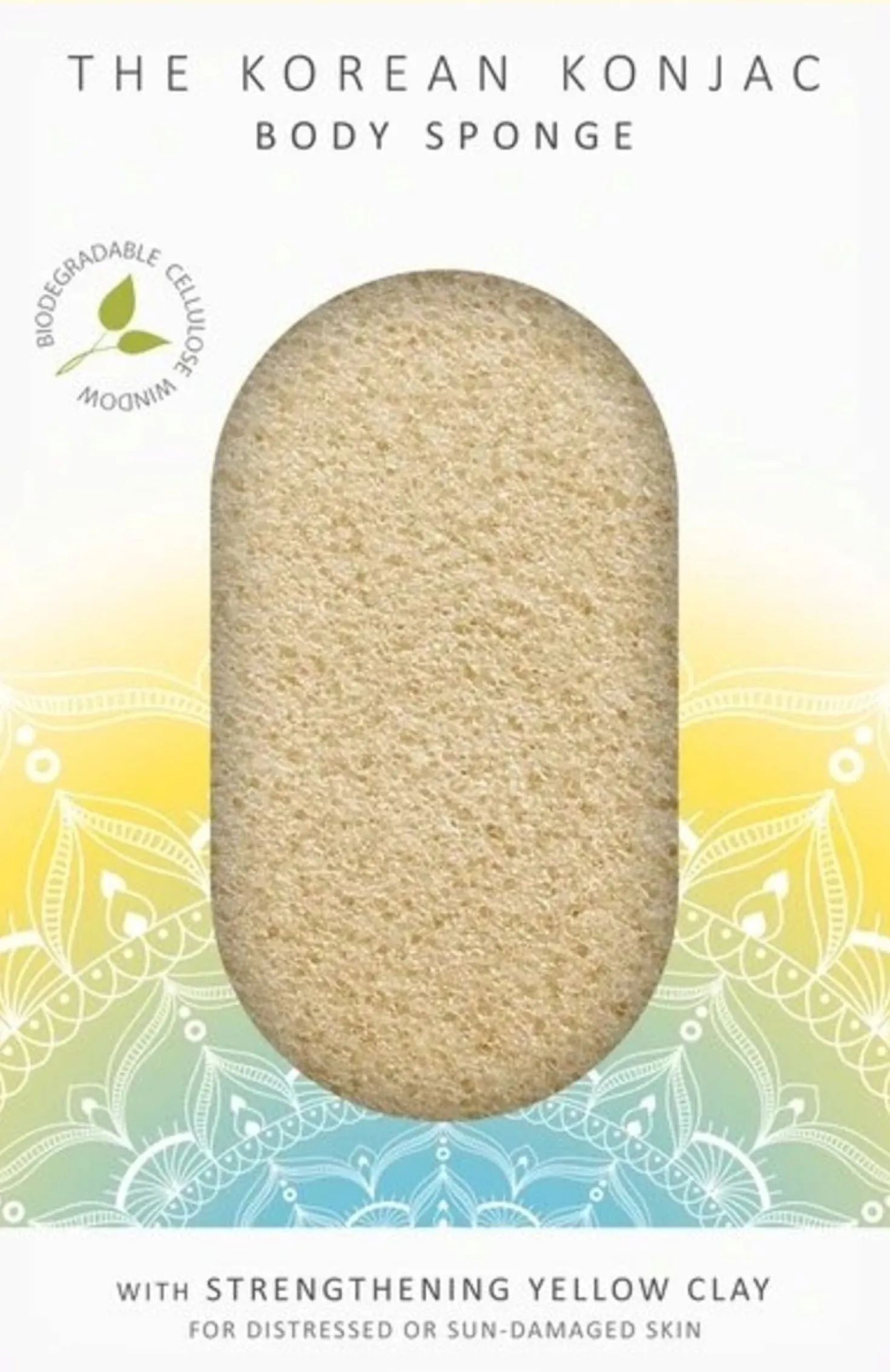 Mandala Konjac Body Sponge Yellow Clay