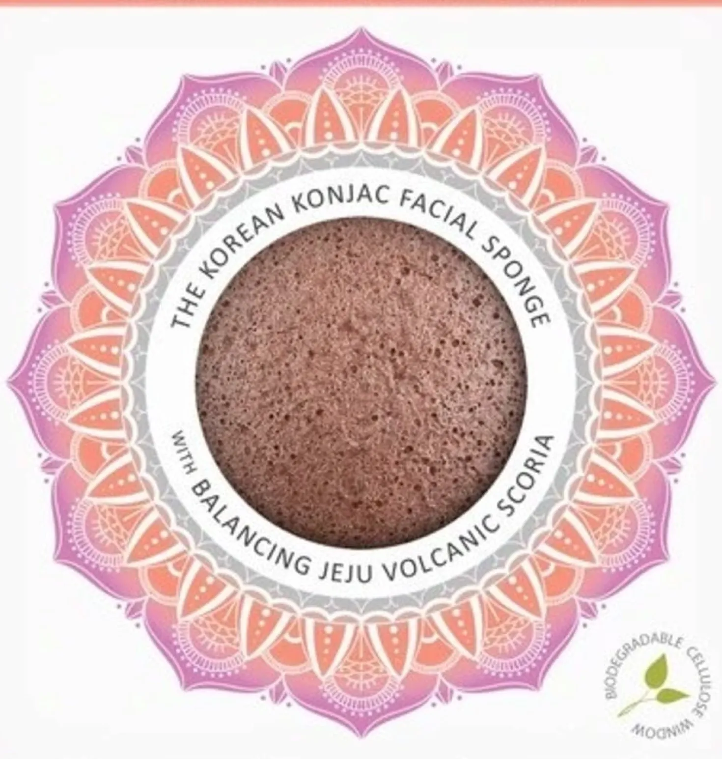 Mandala Konjac Facial Sponge Jeju Scoria