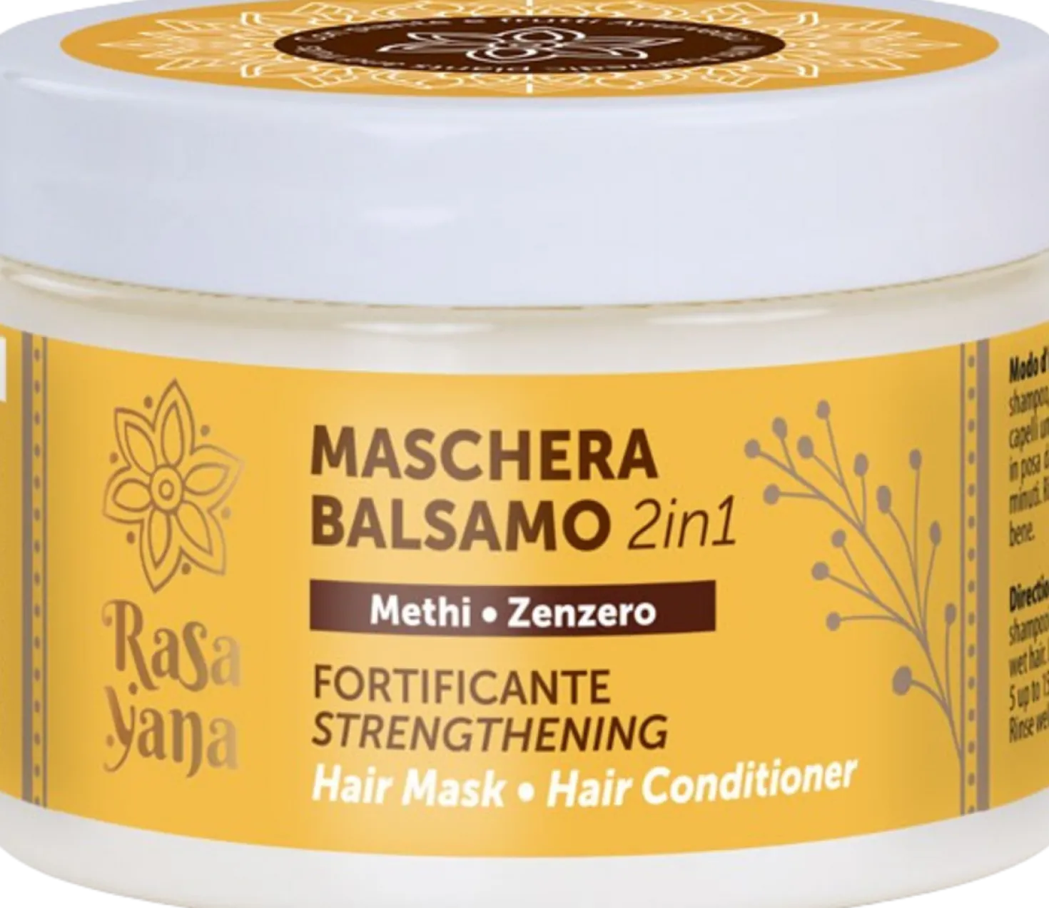 Maschera Balsamo Fortificante 2in1 Methi Zenzero, 150 ml
