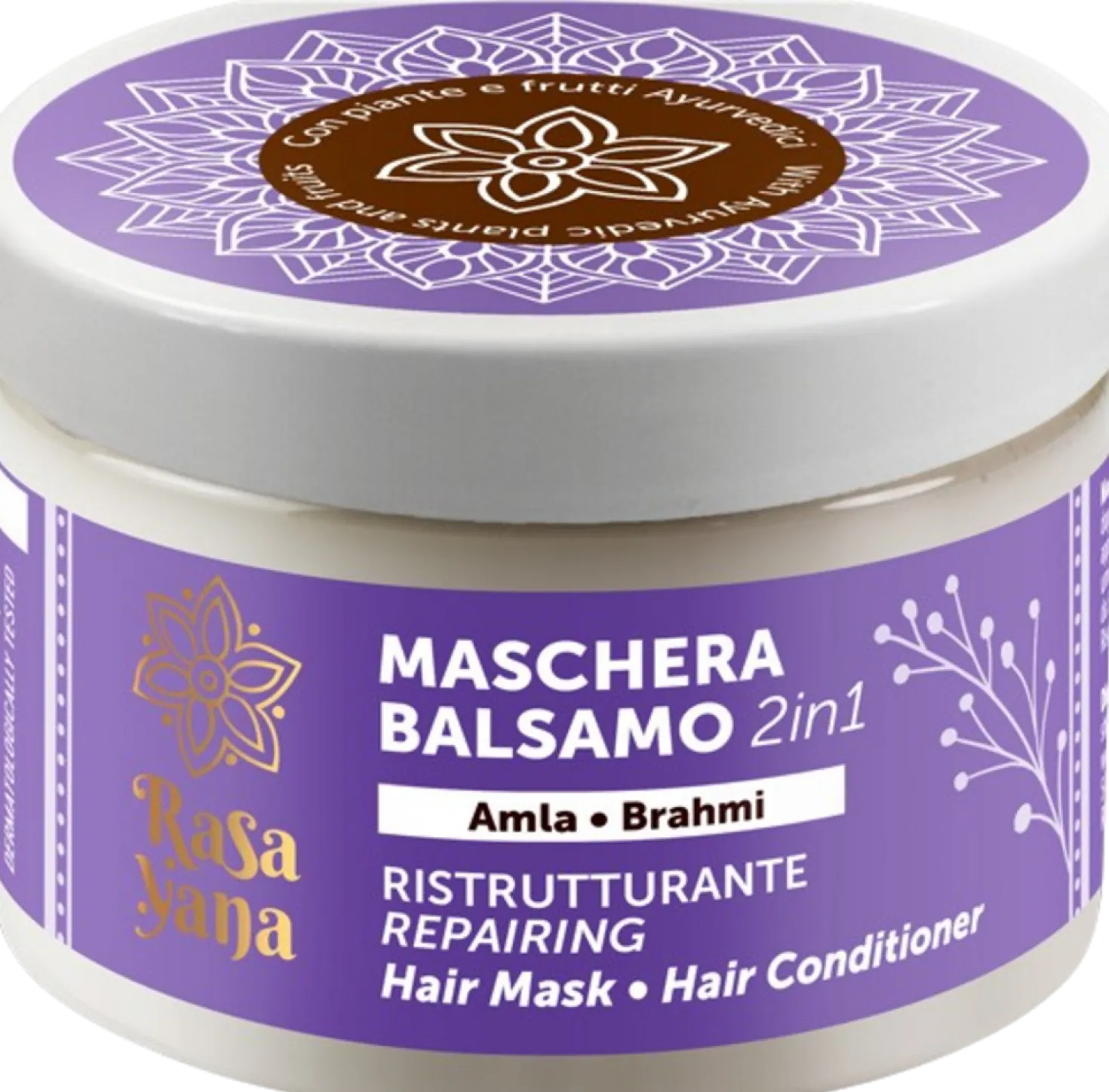 Maschera Balsamo Ristrutturante 2in1 Amla Brahmi, 150 ml