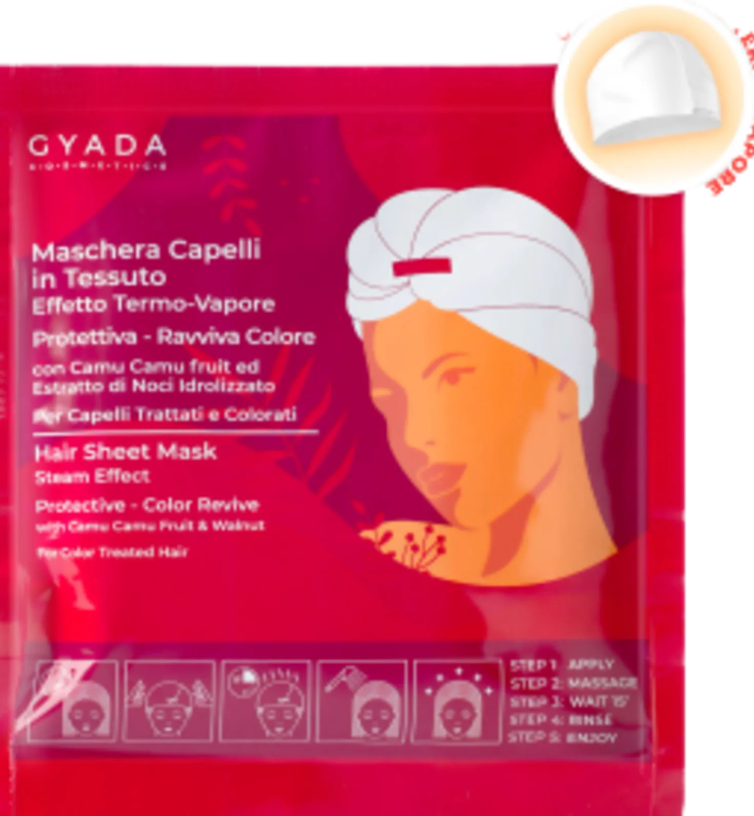 Maschera Capelli in Tessuto - Protettiva e Ravviva Colore, 60 ml