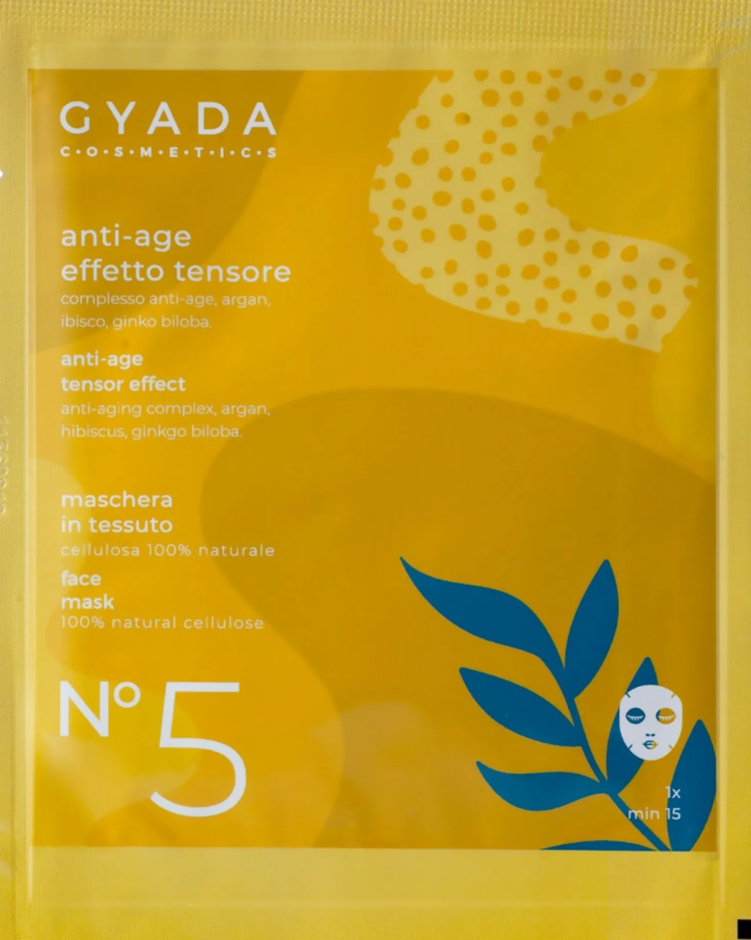 Maschera in Tessuto Anti-Age Effetto Tensore N.5, 15 ml