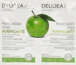 Maschera Viso Mela & Bambù Bio, 20 ml