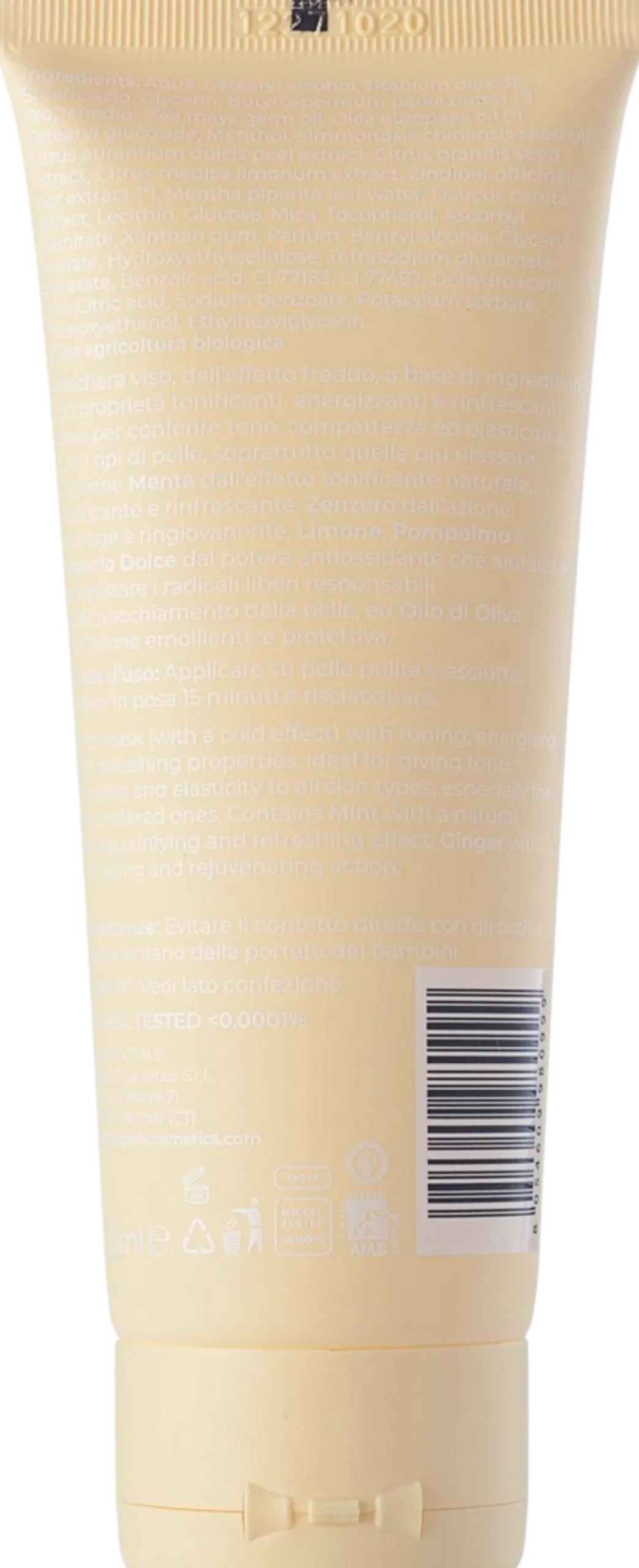 Maschera Viso Tonificante Effetto Freddo, 75 ml