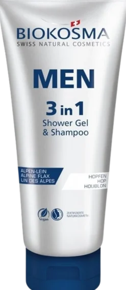MEN Gel Doccia Shampoo 3in1 al Luppolo, 200 ml