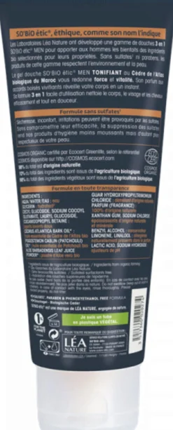 MEN 3in1 Gel Doccia per Viso, Corpo e Capelli, Cedro (200 ml)