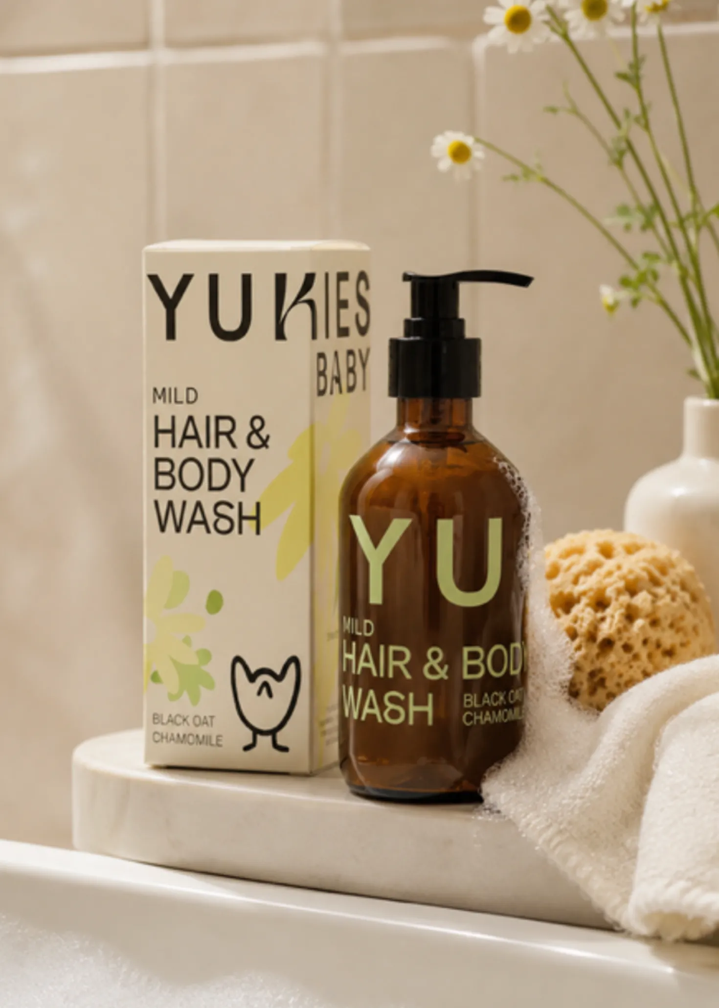 Mild Hair & Body Wash Black Oat Chamomile, 150 ml