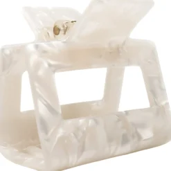 Molletta per Capelli, White Marble