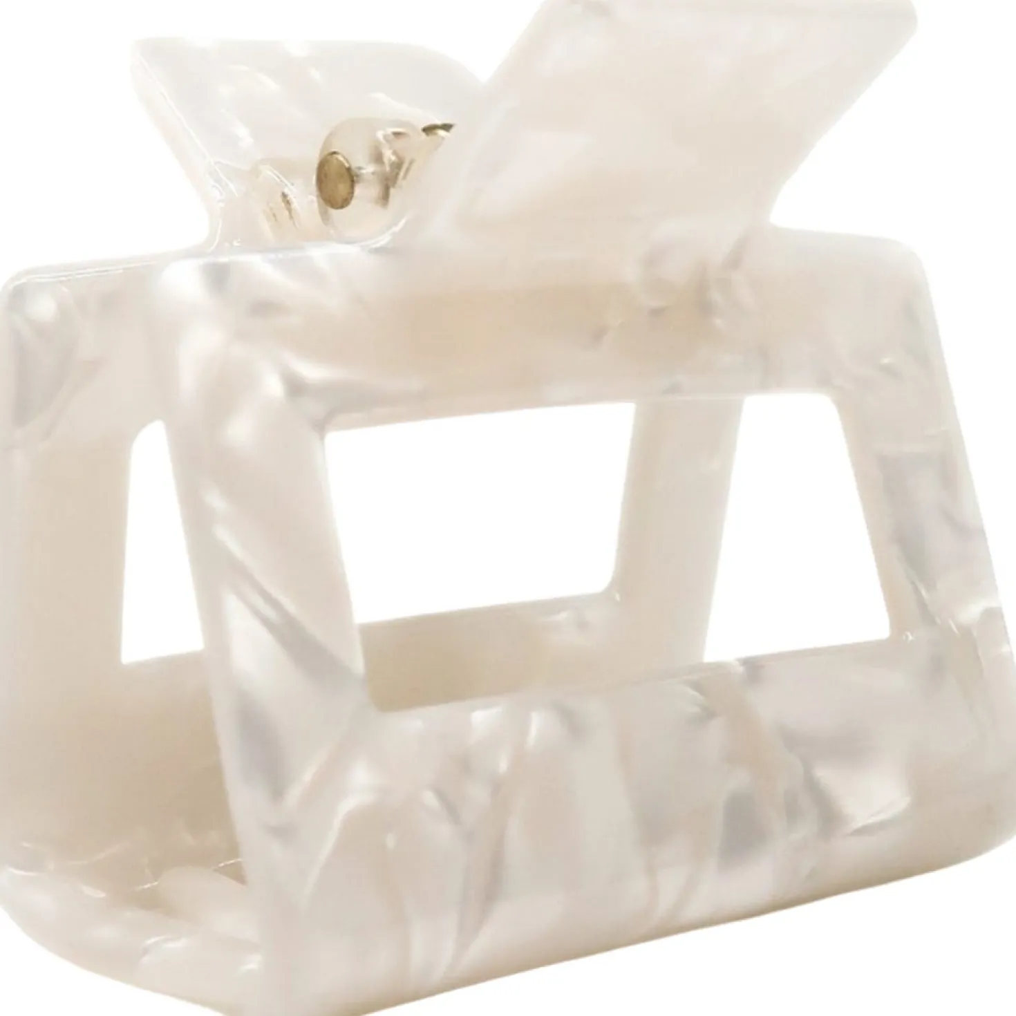 Molletta per Capelli, White Marble
