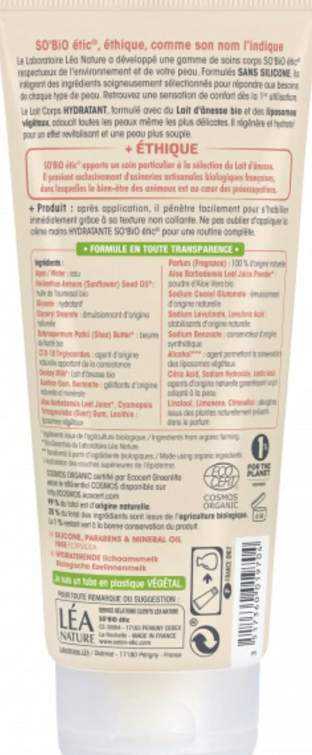 Mon Lait d'Ânesse - Latte Corpo Idratante al Latte d'Asina Bio, 200 ml