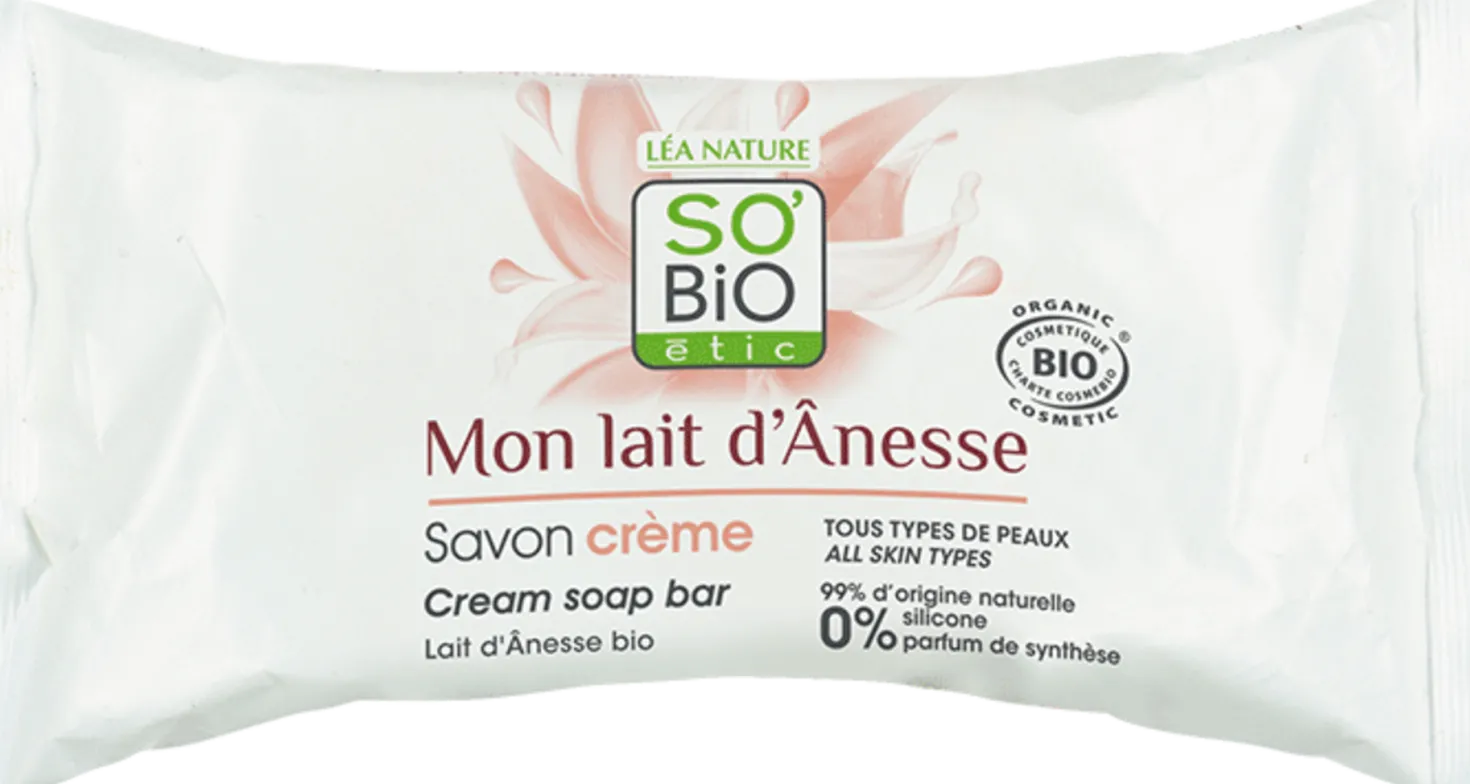Mon Lait d'Ânesse - Sapone Cremoso Viso al Latte d'Asina, 100 g