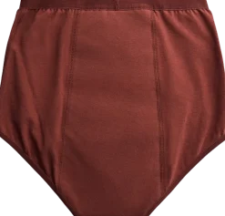 Mutandine Mestruali a Vita Alta Rosso Ruggine - Ciclo Medio, XS