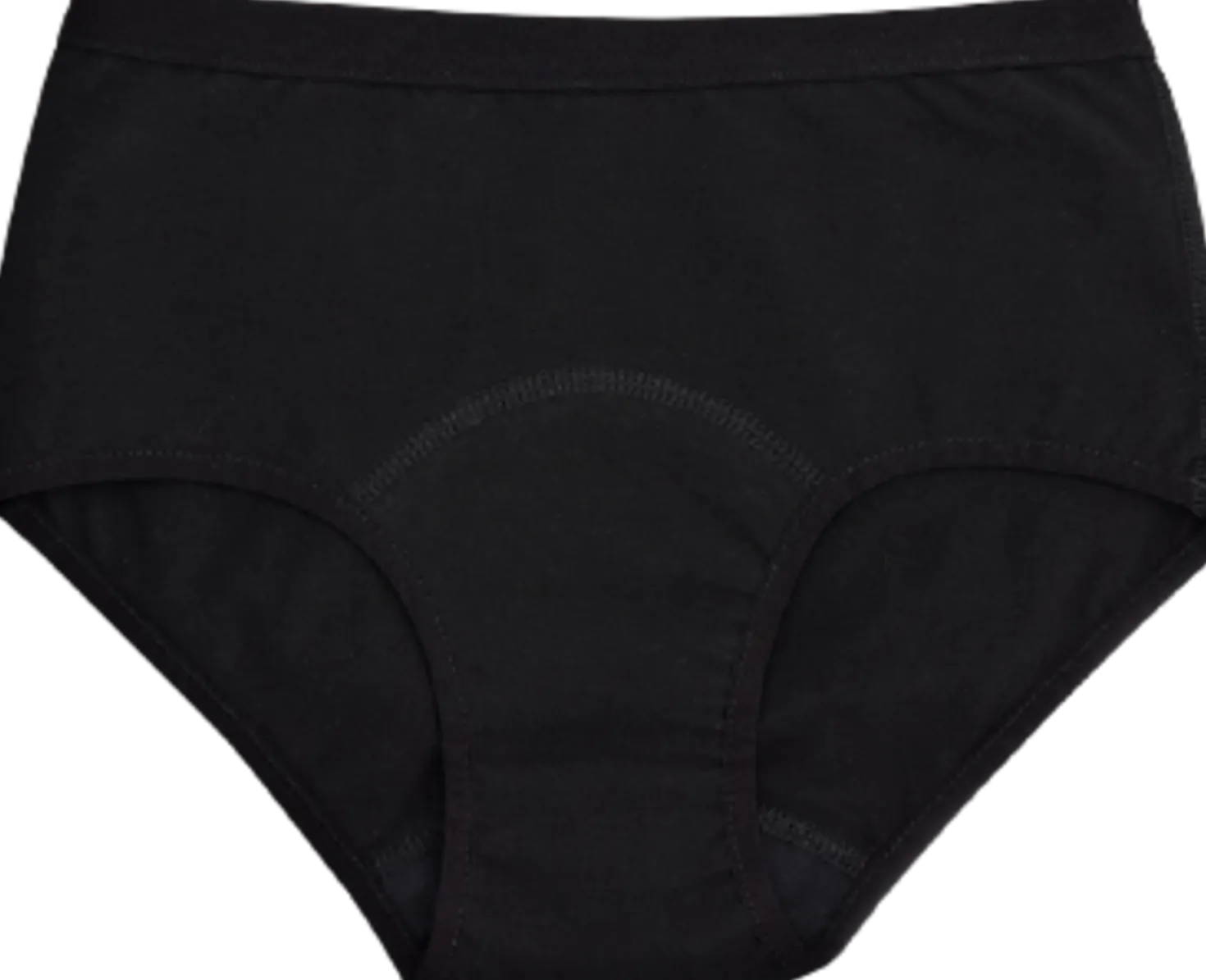Mutandine Mestruali Nere - Flusso Medio, XXL Black