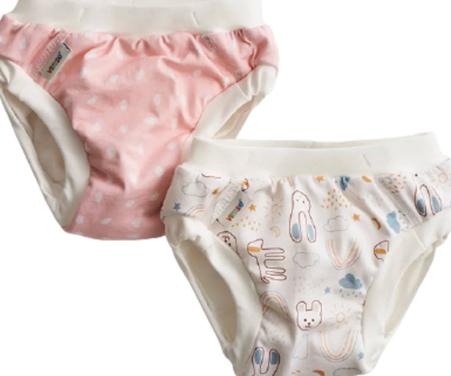 2 Mutandine Trainer Lavabili - Teddy/Pink, XL 11-14kg