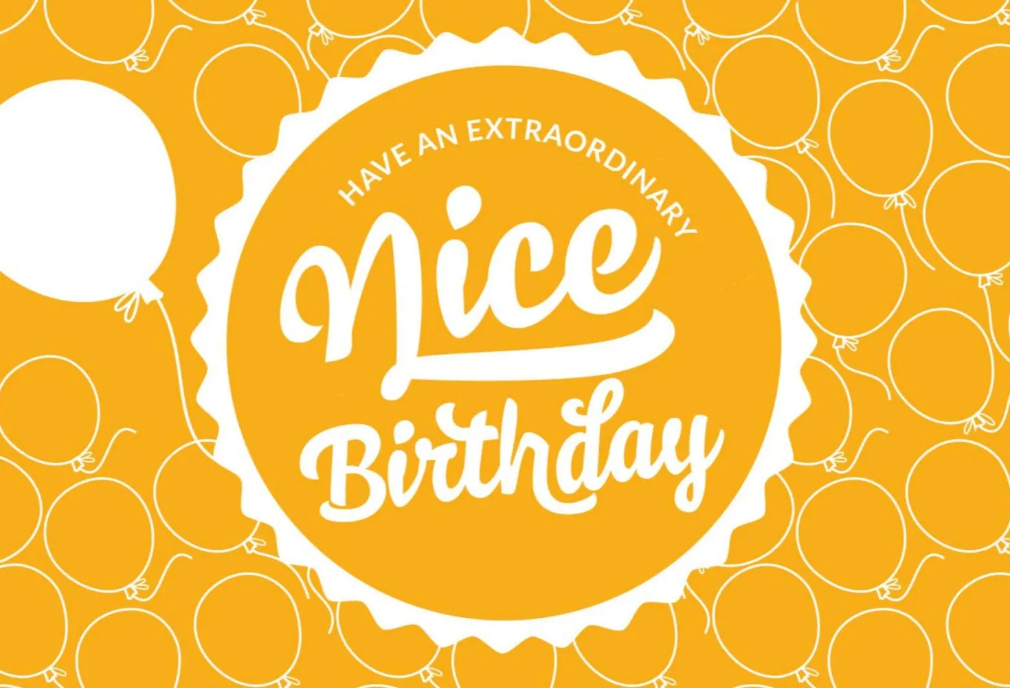 "Nice Birthday!" Bigliettino Personale, Nice Birthday!