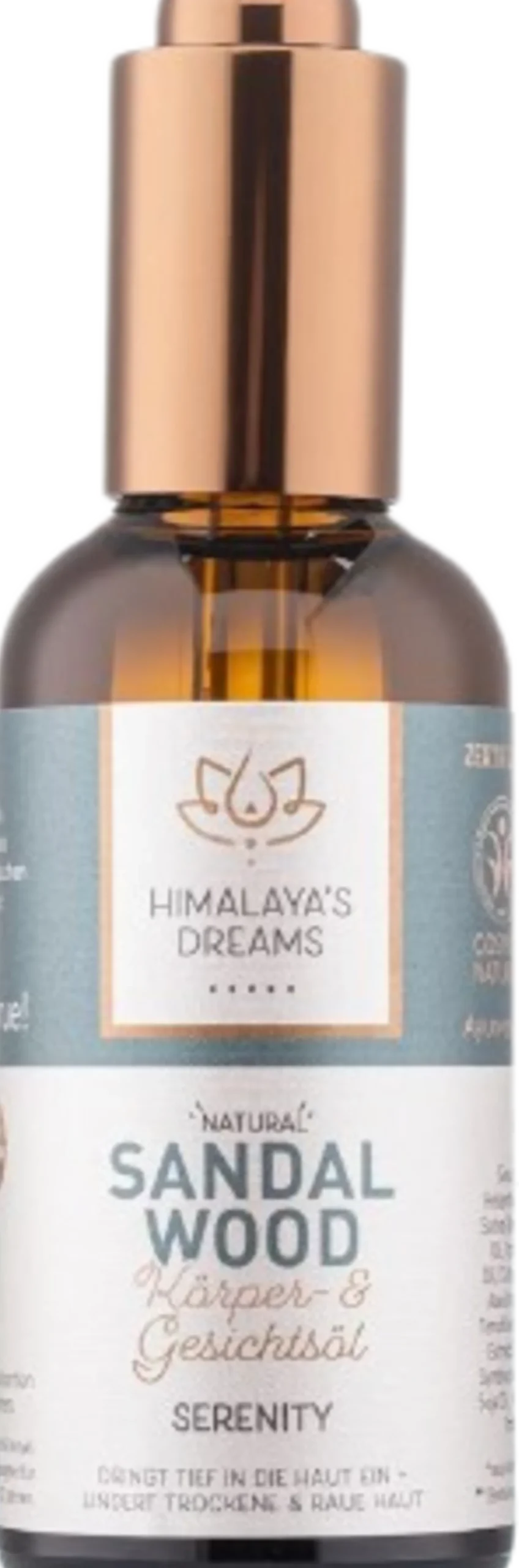 Olio Ayurvedico Viso e Corpo al Legno di Sandalo SERENITY, 100 ml