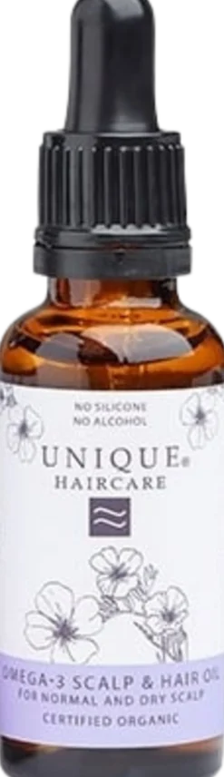 Olio Bio per Capelli e Cuoio Capelluto con Omega 3, 30 ml