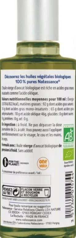 Olio di Avocado Biologico, 100 ml