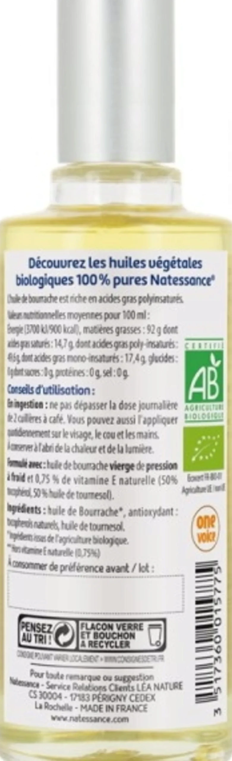 Olio di Borragine Biologico, 50 ml