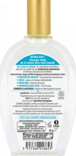 Olio di Cocco Biologico, 50 ml