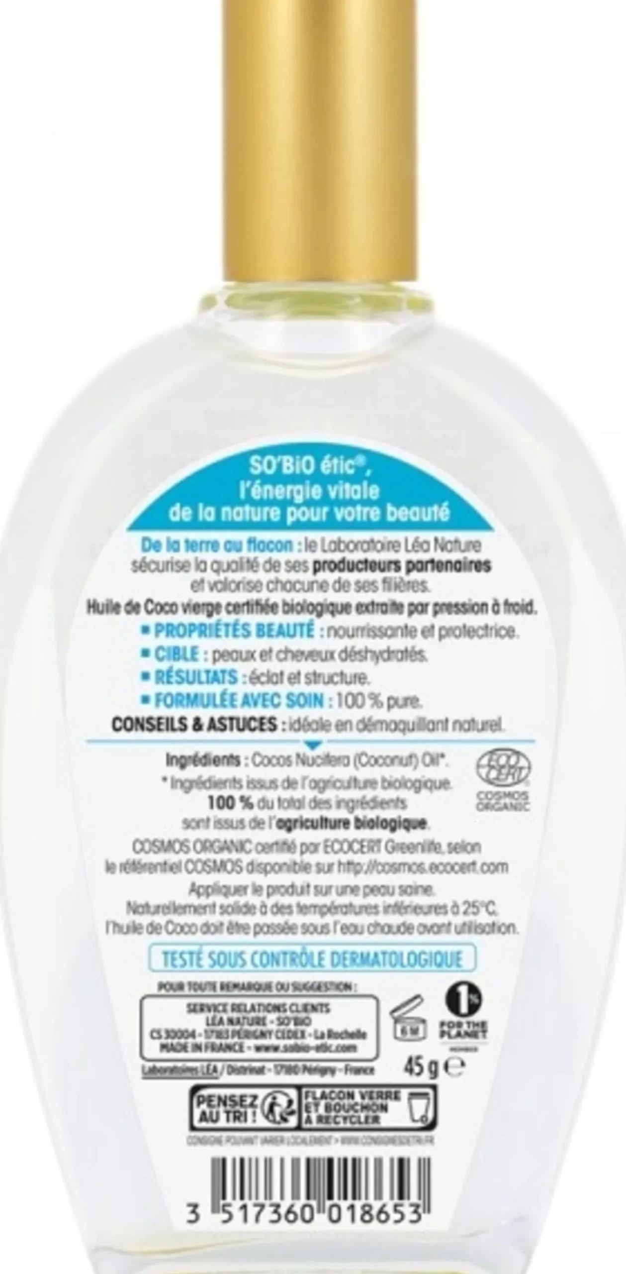 Olio di Cocco Biologico, 50 ml