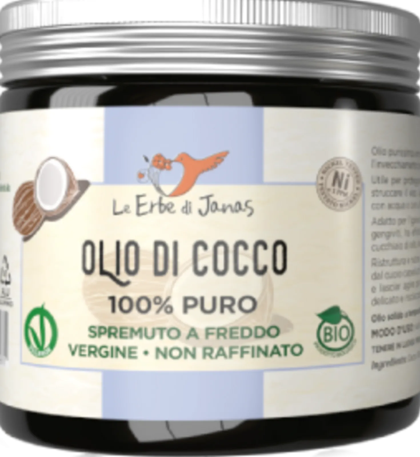 Olio di Cocco Vergine, 100 ml (vasetto)