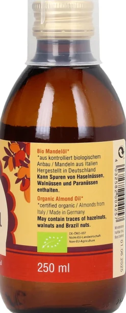 Olio di Mandorle Dolci Bio, 250 ml