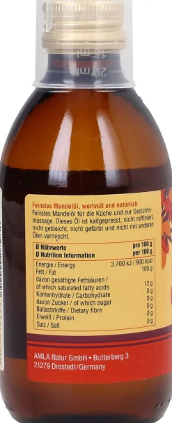 Olio di Mandorle Dolci Bio, 250 ml