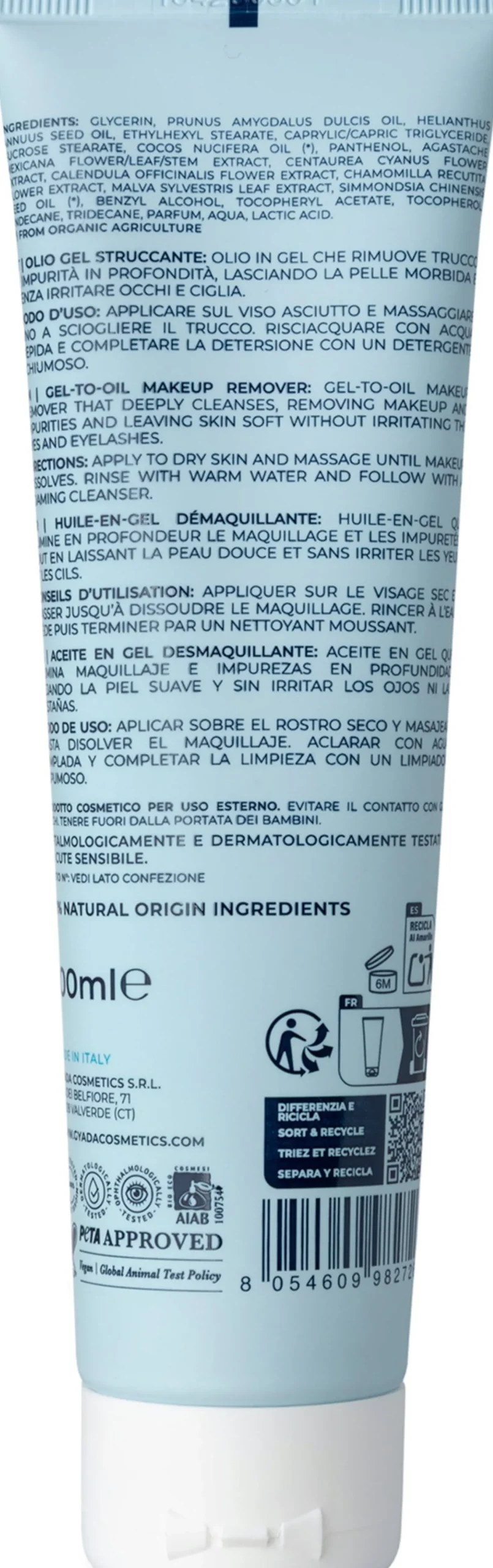 Olio Gel Struccante, 100 ml