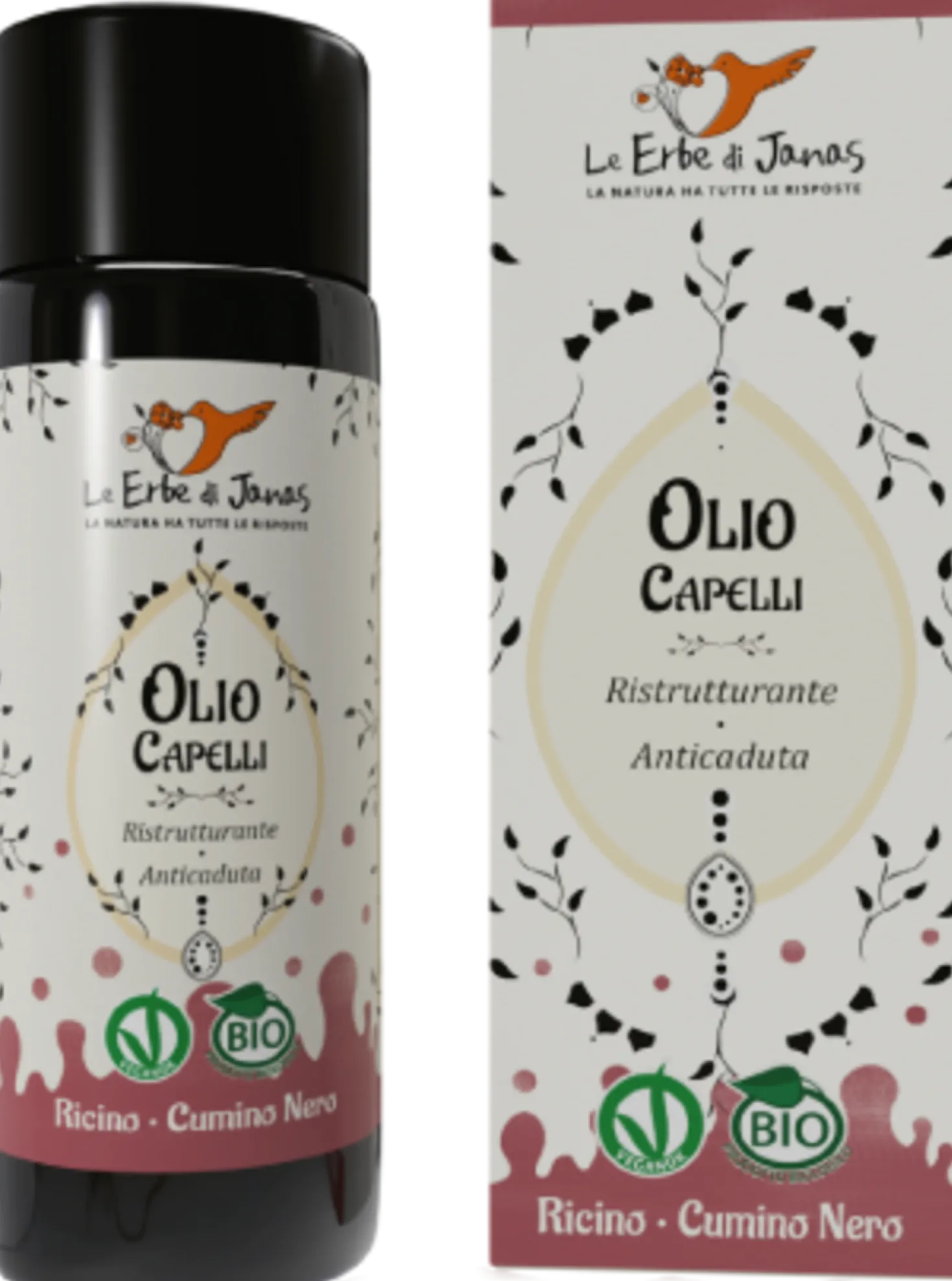 Olio per Capelli Ricino e Cumino Nero, 50 ml